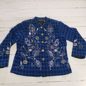 Alex Kim Women's Vintage Embroidered Blazer Medium